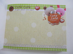 Cute Kawaii Kamio Bear Cafe Cafe B Mini Notepad / Memo Pad - Stationery Design Writing - Vintage Collectible