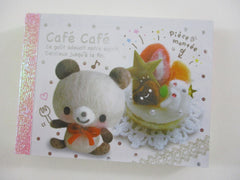 Cute Kawaii Kamio Bear Cafe Cafe D Mini Notepad / Memo Pad - Stationery Design Writing - Vintage Collectible