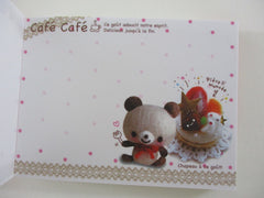 Cute Kawaii Kamio Bear Cafe Cafe D Mini Notepad / Memo Pad - Stationery Design Writing - Vintage Collectible