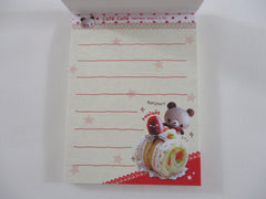 Cute Kawaii Kamio Bear Cafe Cafe D Mini Notepad / Memo Pad - Stationery Design Writing - Vintage Collectible