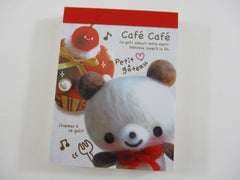 Cute Kawaii Kamio Bear Cafe Cafe E Mini Notepad / Memo Pad - Stationery Design Writing - Vintage Collectible