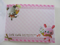Cute Kawaii Kamio Bear Cafe Cafe E Mini Notepad / Memo Pad - Stationery Design Writing - Vintage Collectible