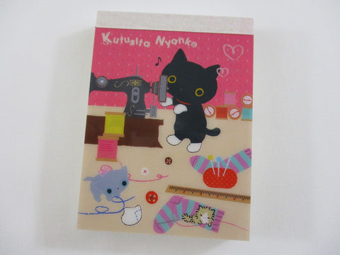 Cute Kawaii San-X Kutusita Nyanko Cat Mini Notepad / Memo Pad - H - Vintage and Rare