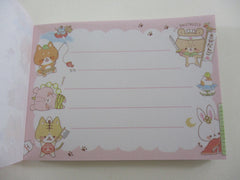 Cute Kawaii Q-lia Bear Cat Rabbit Mini Notepad / Memo Pad - Stationery Designer Writing Paper Collection