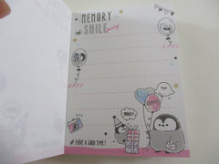 Cute Kawaii Q-Lia Penguin Memory of Smile Mini Notepad / Memo Pad - Stationery Design Writing Paper Collection