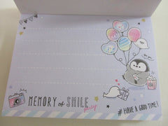 Cute Kawaii Q-Lia Penguin Memory of Smile Mini Notepad / Memo Pad - Stationery Design Writing Paper Collection