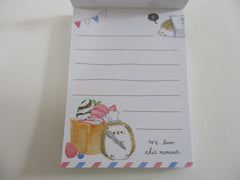 Cute Kawaii Q-Lia Bakery of Hedgehog Mini Notepad / Memo Pad - Stationery Design Writing Paper Collection