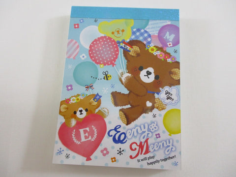 Cute Kawaii Q-Lia Bear Eeny and Meeny Mini Notepad / Memo Pad - Stationery Design Writing Collection