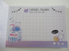 Cute Kawaii Q-Lia Tiny dust Bear Milk Carton Mini Notepad / Memo Pad - Stationery Design Writing Collection