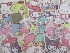 Cinnamoroll Hello Kitty My Melody Kuromi Little Twin Stars Tuxedosam Purin Pekkle Pochacco Flake Sack Stickers 2021 - 26 pcs