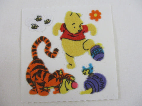 Sandylion Winnie the Pooh Fuzzy Sticker Sheet / Module - Vintage & Collectible