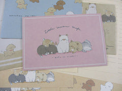 Cute Kawaii Q-Lia Cat and Dog Friends Letter Sets - Writing Paper Envelope Stationery