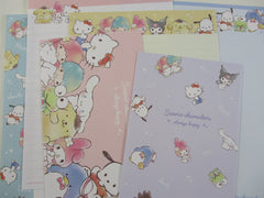 Cute Kawaii Little Twin Stars Hello Kitty Keroppi Pochacco My Melody Tuxedosam Purin Cinnamoroll Letter Sets - A - Writing Paper Envelope Stationery