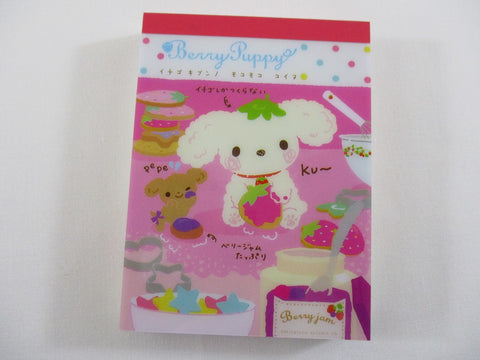 Cute Kawaii San-X Berry Puppy Mini Notepad / Memo Pad - F - 2010 - Rare HTF