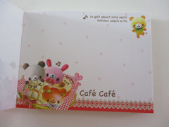 Cute Kawaii Kamio Bear Cafe Cafe G Mini Notepad / Memo Pad - Stationery Design Writing - Vintage Collectible