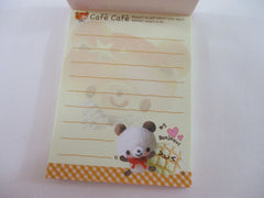 Cute Kawaii Kamio Bear Cafe Cafe G Mini Notepad / Memo Pad - Stationery Design Writing - Vintage Collectible