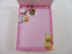 Cute Kawaii Kamio Bear Cafe Cafe H Mini Notepad / Memo Pad - Stationery Design Writing - Vintage Collectible