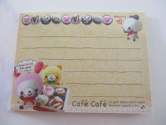 Cute Kawaii Kamio Bear Cafe Cafe H Mini Notepad / Memo Pad - Stationery Design Writing - Vintage Collectible