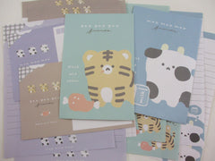 Cute Kawaii Q-Lia Tiger Cow Friends Letter Sets - Stationery Writing Paper Envelope Penpal