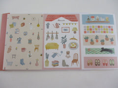 Cute Kawaii Qlia Sticker Sheet fold to mini booklet - Home Sweet Home - for Journal Planner Craft Organizer Calendar