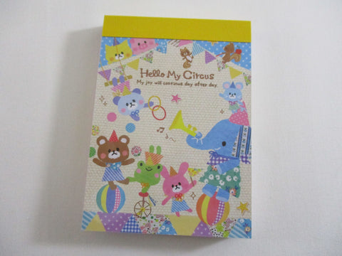 Cute Kawaii Kamio Circus Animal Bear Frog Elephant Rabbit Mini Notepad / Memo Pad - Stationery Design Writing Collection