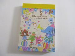 Cute Kawaii Kamio Circus Animal Bear Frog Elephant Rabbit Mini Notepad / Memo Pad - Stationery Design Writing Collection