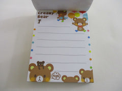 Cute Kawaii Q-Lia Bear Creamy Mini Notepad / Memo Pad - Stationery Design Writing Collection
