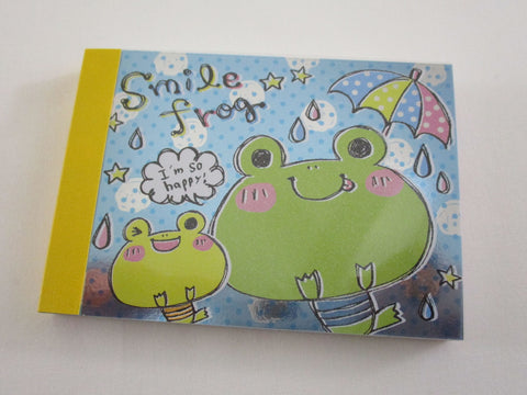 Cute Kawaii Crux Frog Smile Mini Notepad / Memo Pad - Stationery Design Writing Collection