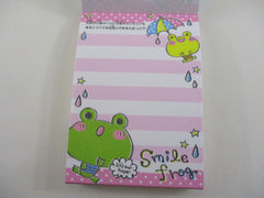 Cute Kawaii Crux Frog Smile Mini Notepad / Memo Pad - Stationery Design Writing Collection