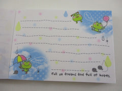 Cute Kawaii Crux Frog Happy Rainy Day Mini Notepad / Memo Pad - Stationery Design Writing Collection