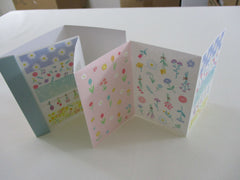 Cute Kawaii Qlia Sticker Sheet fold to mini booklet - Flowers - for Journal Planner Craft Organizer Calendar