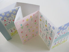 Cute Kawaii Qlia Sticker Sheet fold to mini booklet - Flowers - for Journal Planner Craft Organizer Calendar