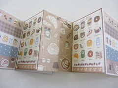 Cute Kawaii Qlia Sticker Sheet fold to mini booklet - Coffee Shop - for Journal Planner Craft Organizer Calendar