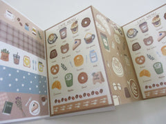 Cute Kawaii Qlia Sticker Sheet fold to mini booklet - Coffee Shop - for Journal Planner Craft Organizer Calendar