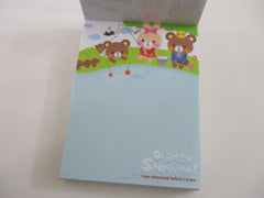 Cute Kawaii Q-Lia Bear Rabbit Orange Sunshine Mini Notepad / Memo Pad - Stationery Designer Paper Collection