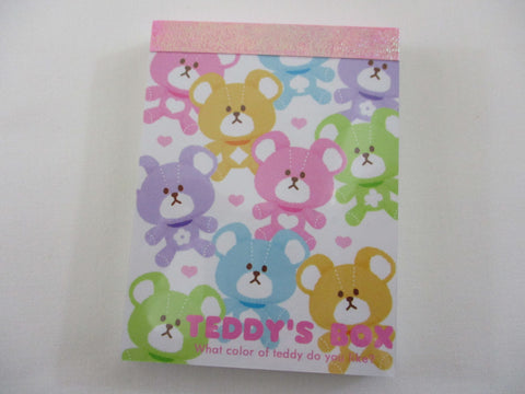 Cute Kawaii  Q-Lia Bear Teddy Box Mini Notepad / Memo Pad - Stationery Designer Paper Collection
