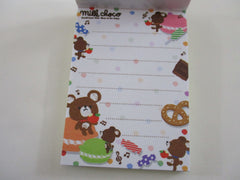 Cute Kawaii Q-Lia Bear Milk Choco Mini Notepad / Memo Pad - Stationery Designer Paper Collection