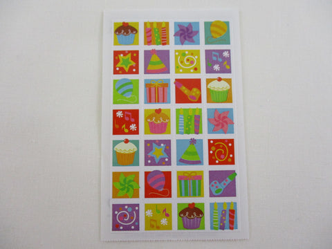 Mrs Grossman Birthday Blocks Sticker Sheet / Module - Vintage & Collectible