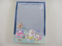 Cute Kawaii  Q-Lia Night Stars Animal Friends Mini Notepad / Memo Pad - Stationery Designer Paper Collection