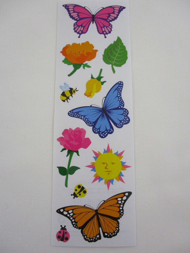 Mrs Grossman Butterflies and Flowers Sticker Sheet / Module - Vintage & Collectible