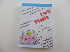 Cute Kawaii Crux I love Piggie Mini Notepad / Memo Pad - Stationery Design Writing Collection