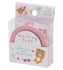 Cute Kawaii San-X Rilakkuma Washi / Masking Deco Tape - H - for Scrapbooking Journal Planner Craft