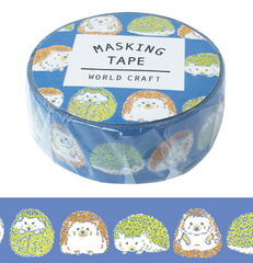 Cute Kawaii W-Craft Washi / Masking Deco Tape - Hedgehog - for Scrapbooking Journal Planner Craft