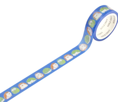 Cute Kawaii W-Craft Washi / Masking Deco Tape - Hedgehog - for Scrapbooking Journal Planner Craft