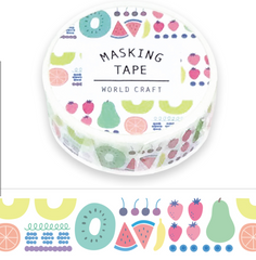 Cute Kawaii W-Craft Washi / Masking Deco Tape - Fresh Fruits - for Scrapbooking Journal Planner Craft