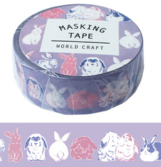 Cute Kawaii World Craft Washi / Masking Deco Tape - Rabbit - for Scrapbooking Journal Planner Craft