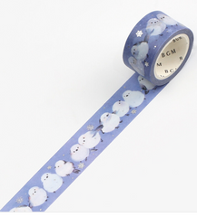 Cute Kawaii BGM Washi / Masking Deco Tape - Winter Limited Series - Birds - for Scrapbooking Journal Planner Craft