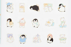 Cute Kawaii BGM Winter Limited Series Flake Stickers Sack - Penguin - for Journal Agenda Planner Scrapbooking Craft