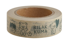 Cute Kawaii San-X Rilakkuma Washi / Masking Deco Tape - K - for Scrapbooking Journal Planner Craft