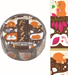 Cute Kawaii World Craft Washi / Masking Deco Tape - Squirrel Prairie Dog Rabbit Autum - for Scrapbooking Journal Planner Craft